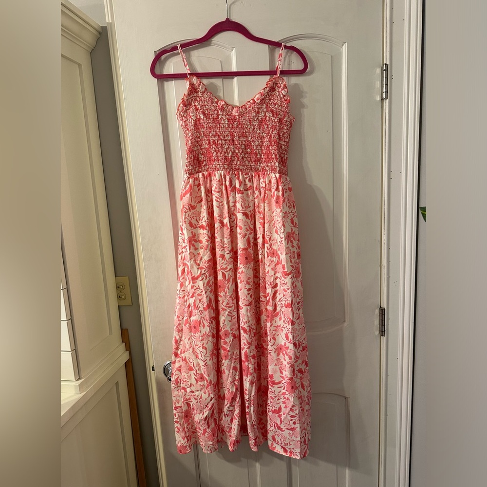 Never Worn Pink Floral Maxi Dress